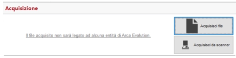 Acquisire un file libero, quindi non collegato alle entità di Arca.