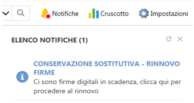 Notifica rinnovo firma