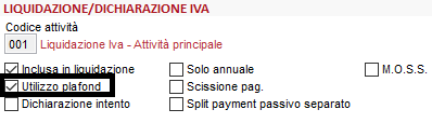 Utilizzo plafond nell'aliquota iva