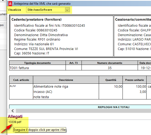 allegati al file xml