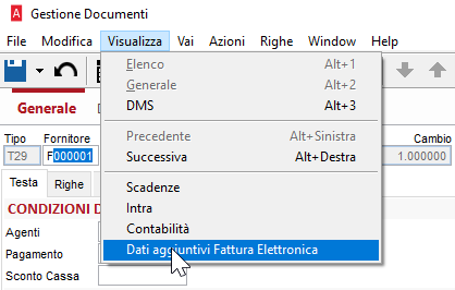 Arca - Dati Aggiuntivi Fattura Elettronica