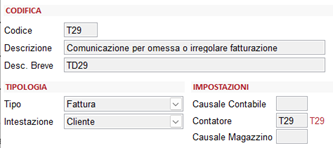 Codifica TD29