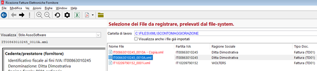griglia registra documenti