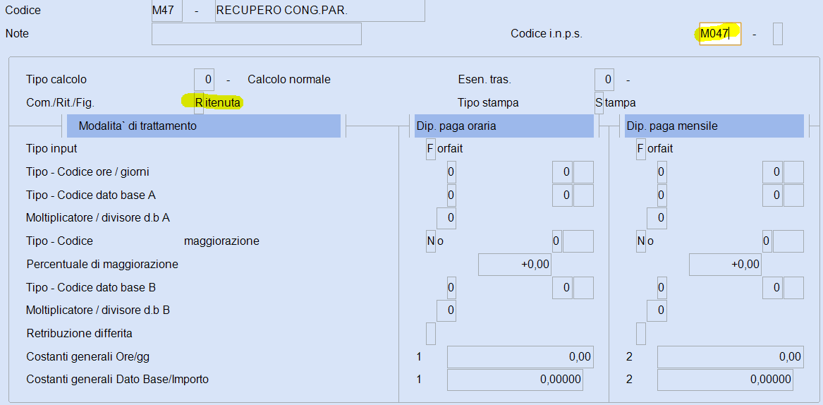 recupero M047