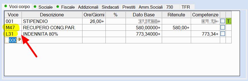 Input cedolino
