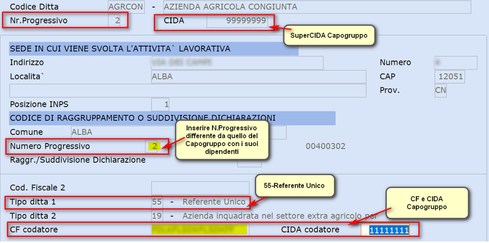 SCAU DATI Ditta capogruppo B (dipendenti co-assunti)