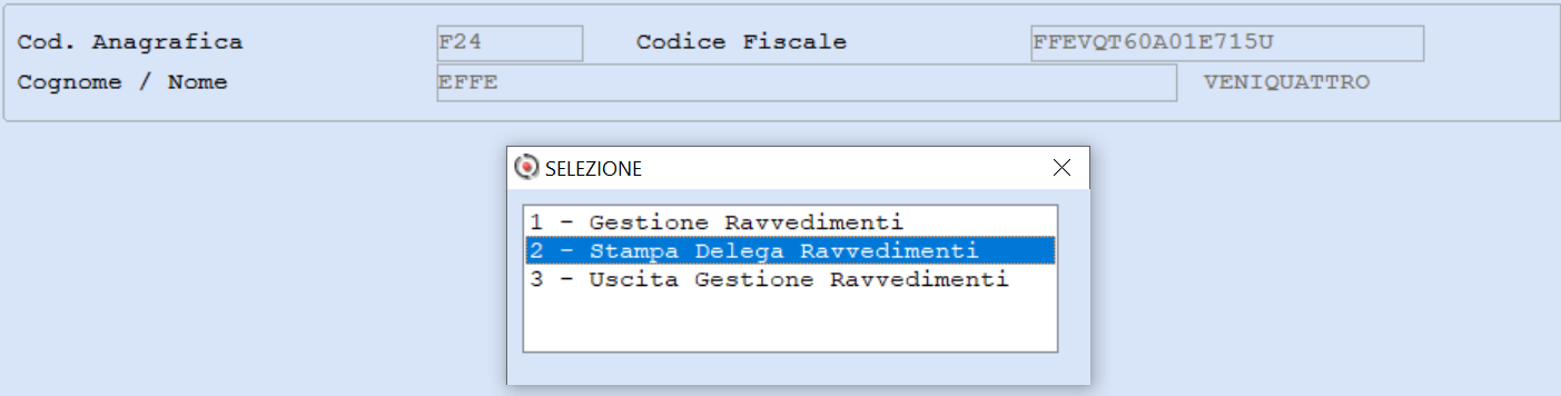 STAMPA RAVVEDIMENTO