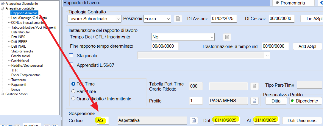 Aspettativa dipendente