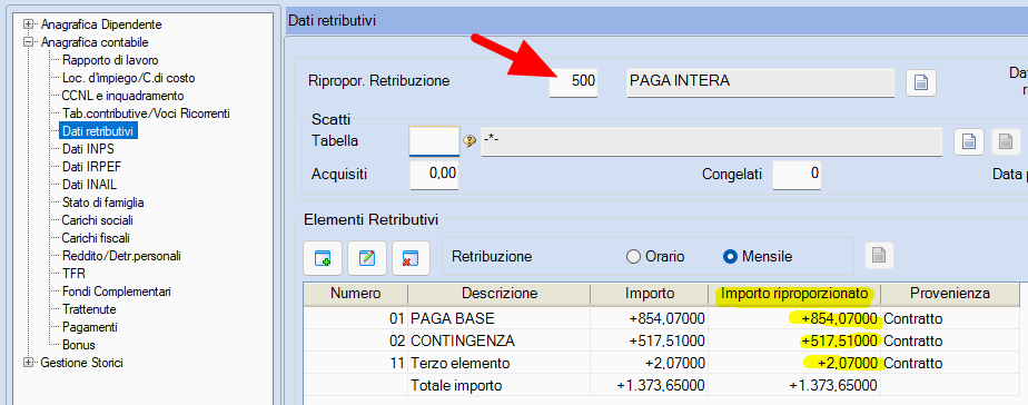 riproporzionamento apprendista