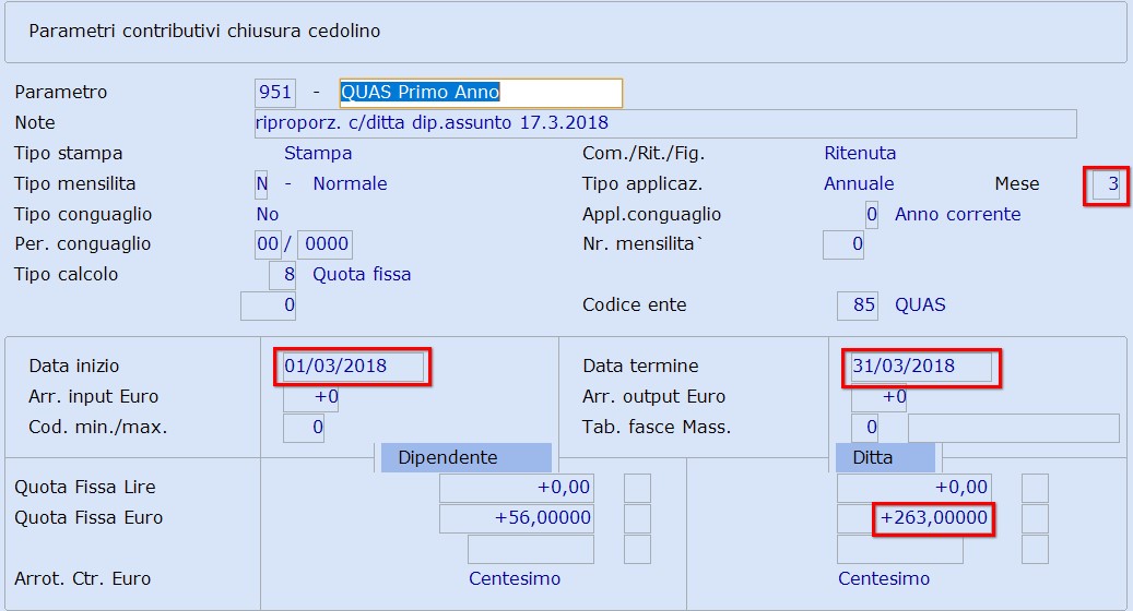QUAS primo anno pagina 1