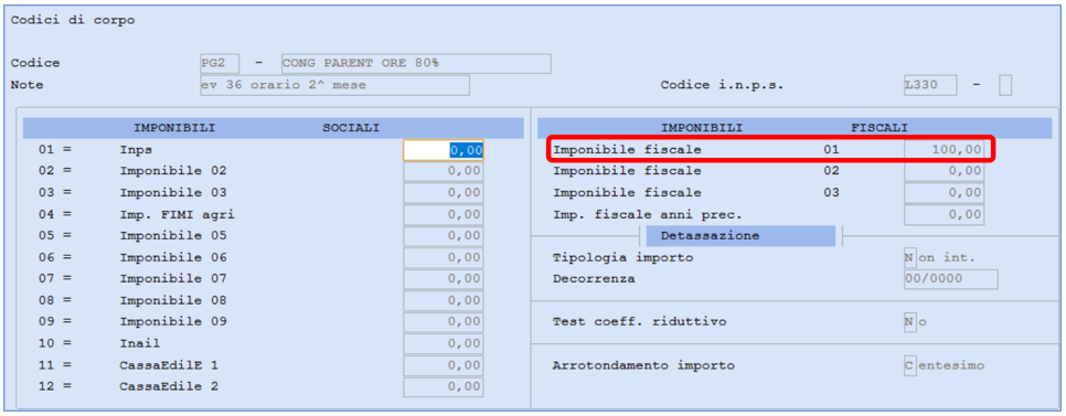 imponibile fiscale PG2