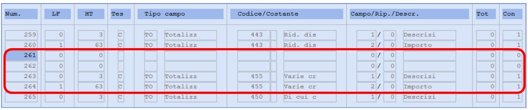 nota contabile totalizzatori stampa
