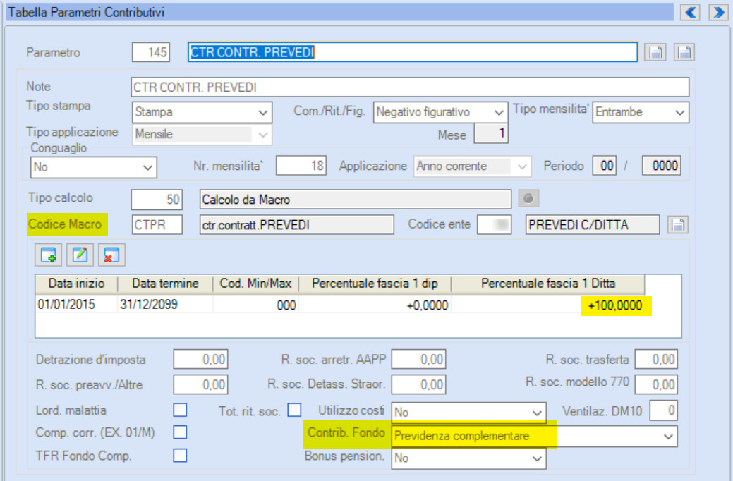 parametro contributivo prevedi