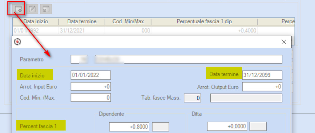 nuovo periodo parametro contributivo