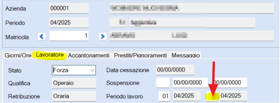 data fine rapporto