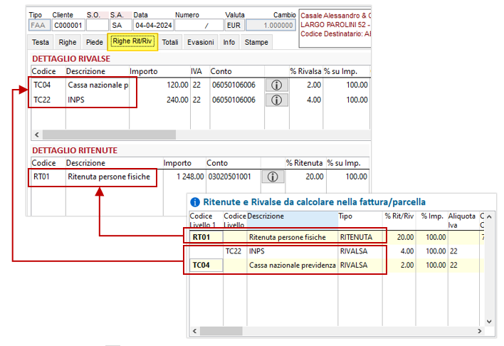 righe ritenute e rivalse nel documento con ritenuta.PNG