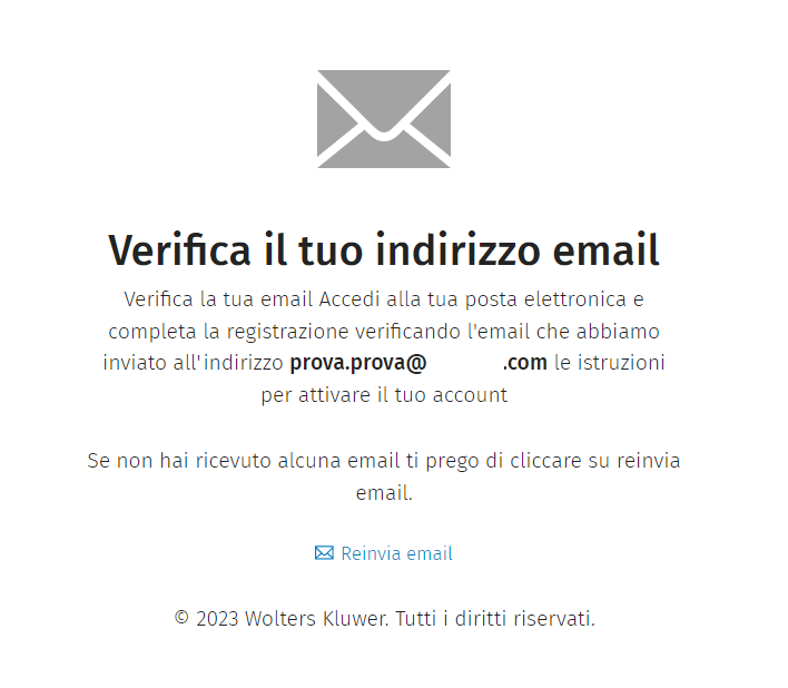 verifica e-mail registrazione