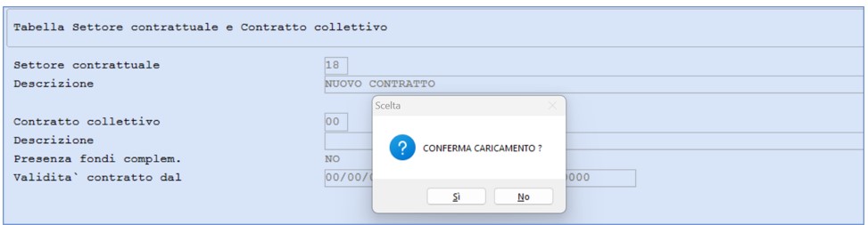 TABELLA SETTORE CONTRATTUALE
