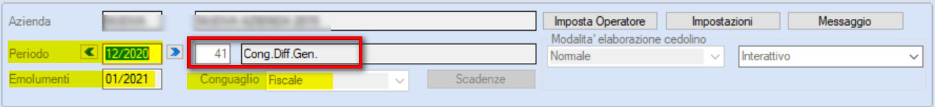 Input cedolino, mensilità 41