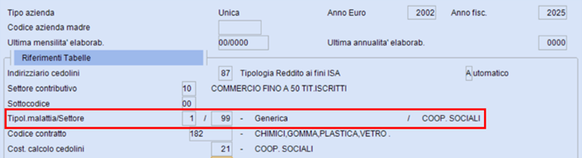 tipologia malattia coop sociali