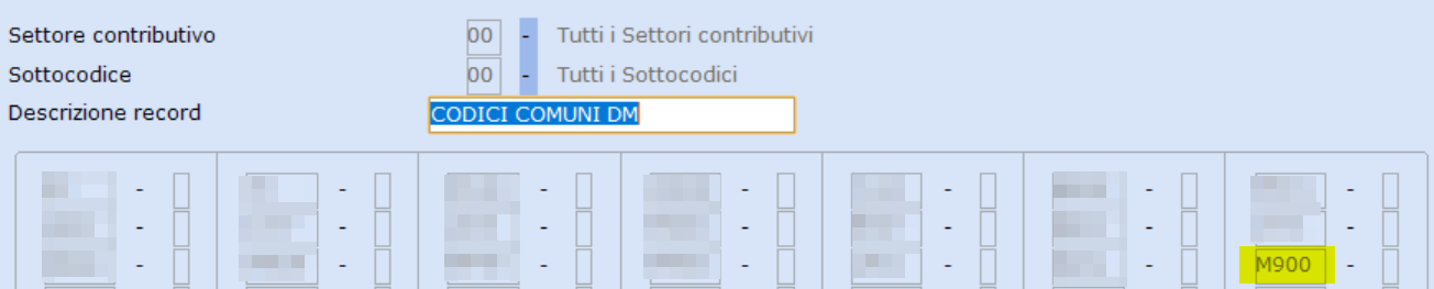 Gestione della tabella Righi comuni del Dm10