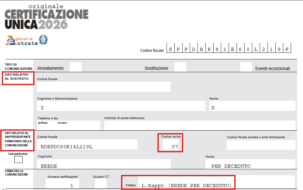 frontespizio Cu deceduto