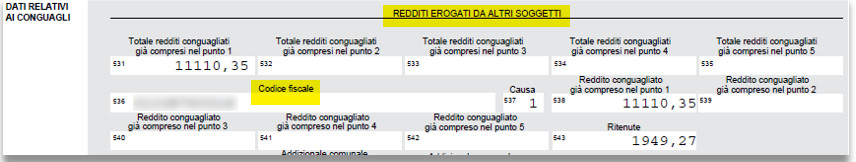 Redditi erogati da altri soggetti