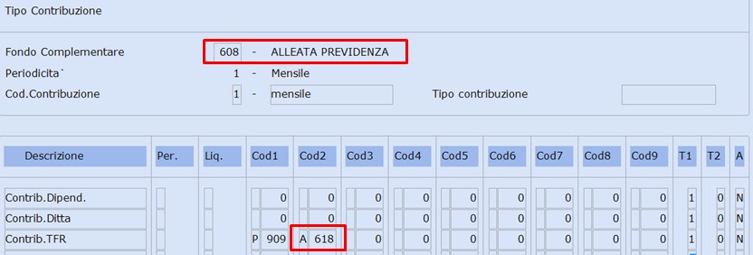 Tabella Cod Contribuzione