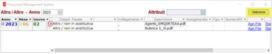 Selezionare un file per sovrascriverlo