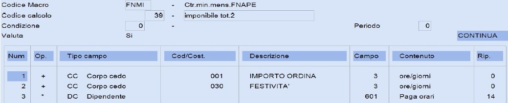 codice calcolo 39