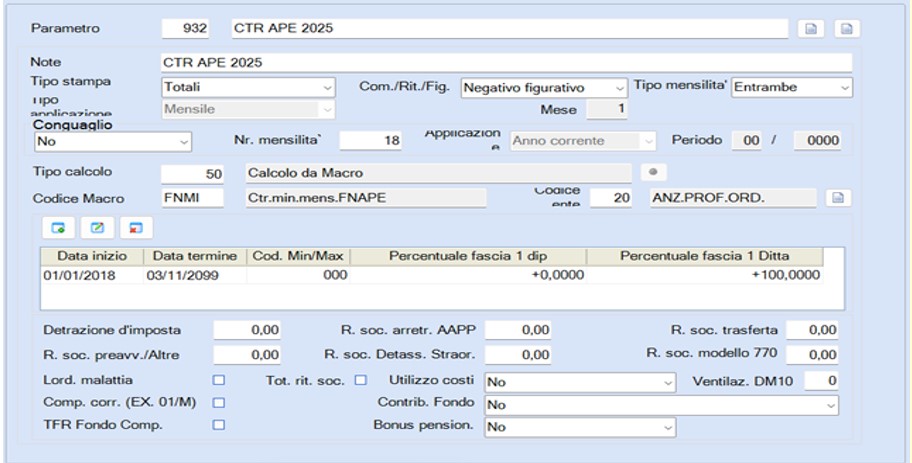 parametro per macro fnmi