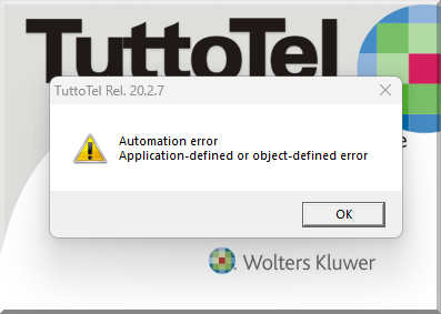 Automation error Application-defined or object defined error