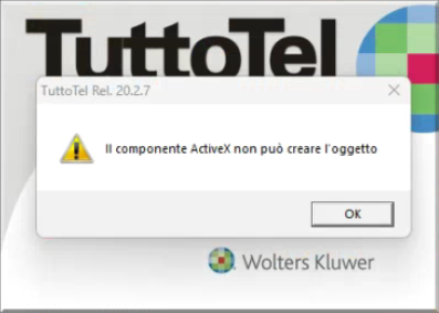 Il componente ActiveX non può creare l'oggetto