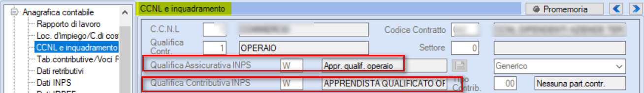 Qualifica Assicurativa INPS