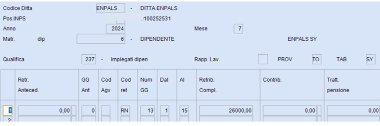 denuncia mensile enpals