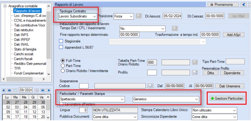 rapporto di lavoro enpals