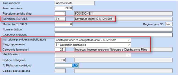 gestione particolare enpals