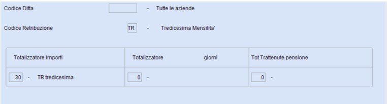 codice retribuzione tr