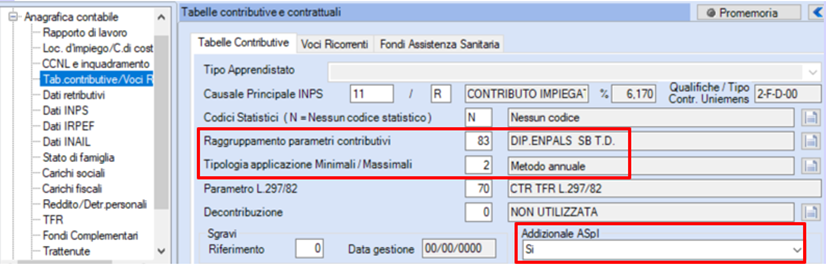 Sezione tabelle contributive_Dip.SB