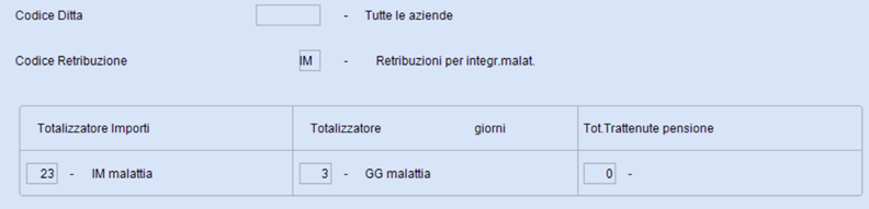 Tabella di calcolo IM