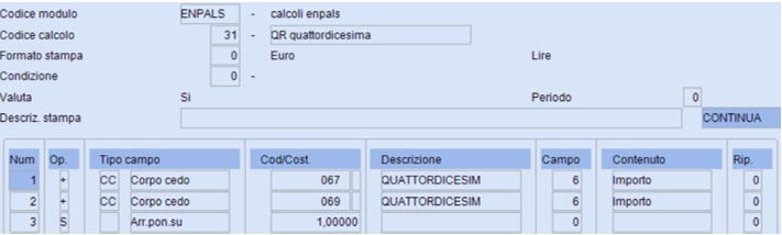 CODICE DI CALCOLO 31