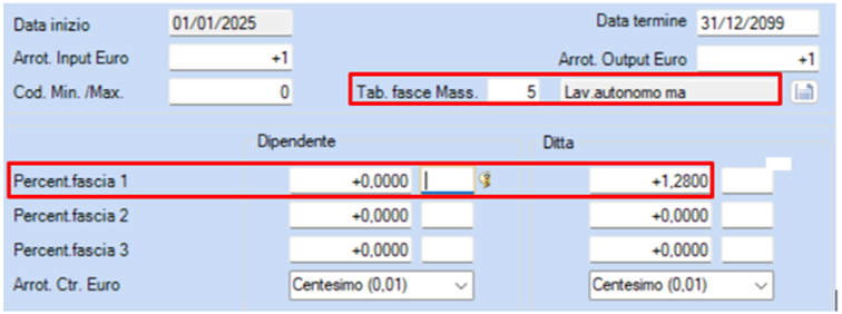 Periodo validità parametro Enpals CoCoCo