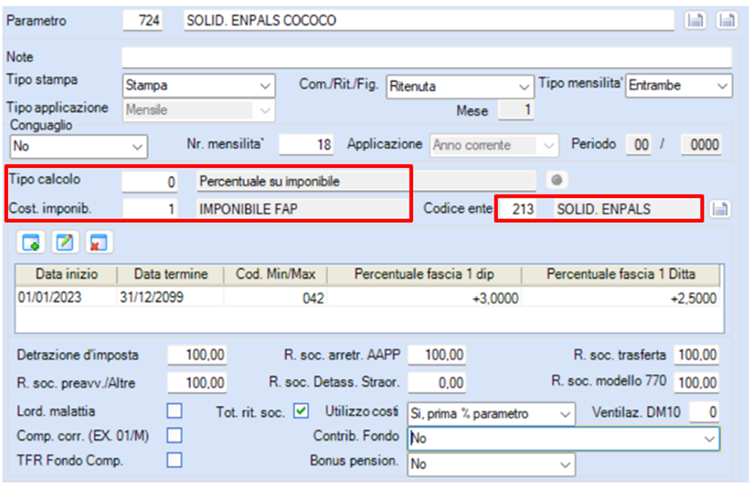 Parametro solidarietà Enpals CoCoCo