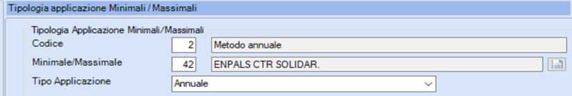 TipApplicazionione MinMax Solidarietà Enpals