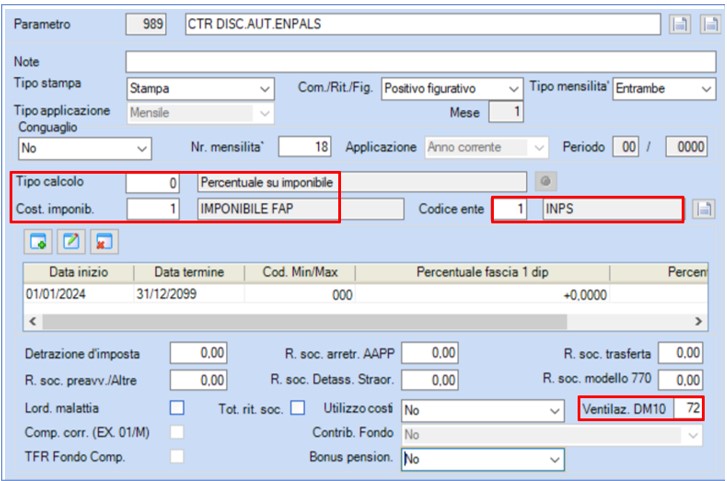 PARAMETRO CONTRIBUTO DISCONTINUITA'