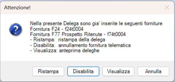 disabilita delega