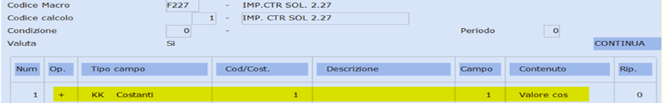 Calcoli Macro F227