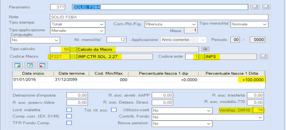 Parametro Solid M980 FSBA