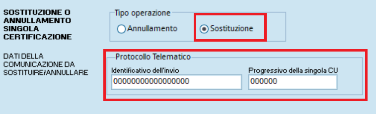 sostituzione CU