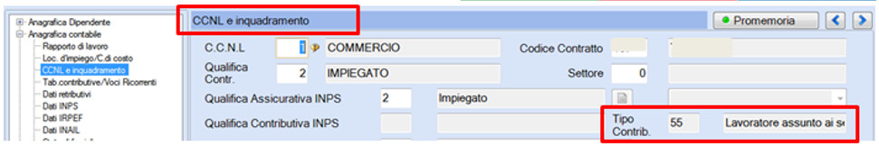 CCNL e inquadramento